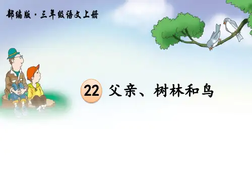 《父亲、树林和鸟》PPT 图文