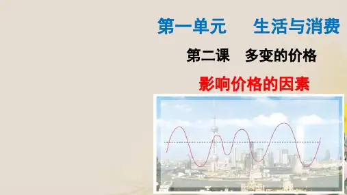 广东省廉江市实验学校高中政治必修一课件：2.1影响价格的因素(共29张PPT)