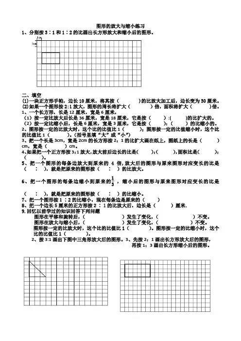 (完整版)图形的放大与缩小练习题(苏教版)