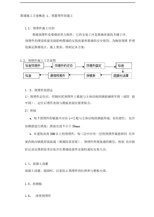 框架幕墙施工方案概述(中建八局)
