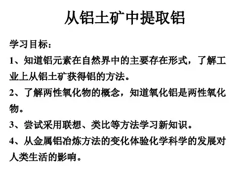 【精品课件】从铝土矿中提取铝.pptx