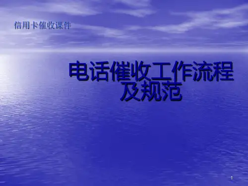 催收工作流程及规范ppt课件