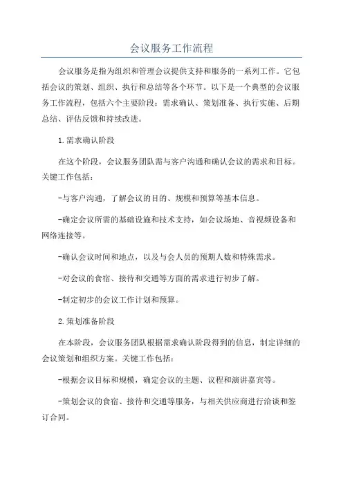 会议服务工作流程