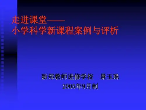 小学科学新课程案例评析(ppt 56页)