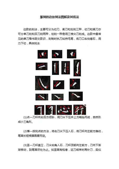 篆刻的边款刻法图解及其拓法