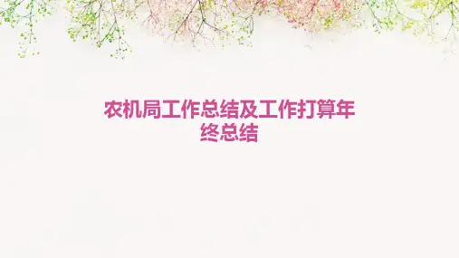农机局工作总结及工作打算年终总结PPT