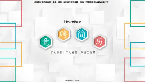 通用PPT-主持人竞选ppt