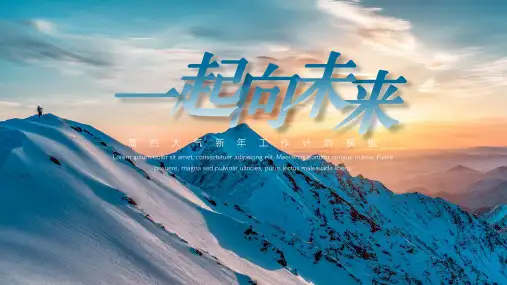 一起向未来新年工作计划PPT模板