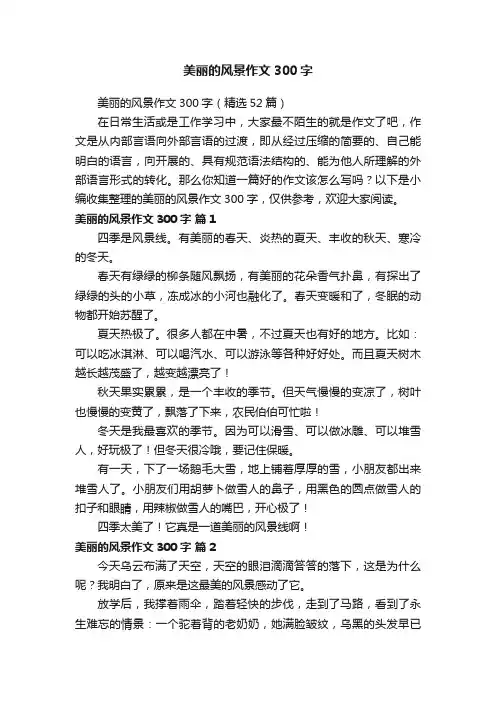 美丽的风景作文300字