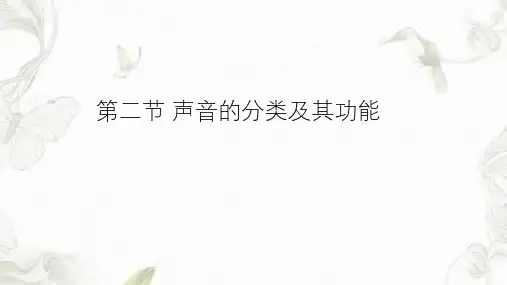 视听语言13声音的分类及其功能课件