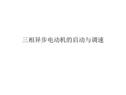 三相电动机的启动与调速
