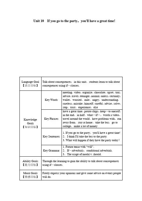 【人教】新目标八年级英语上册Unit10单元教案