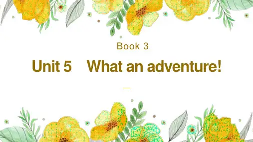 Unit 5 What an Adventure! 单词课件-2023届高三英语一轮复习外研版必修