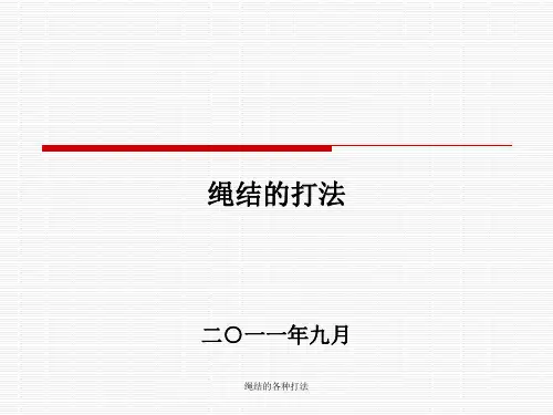 绳结的各种打法 ppt课件