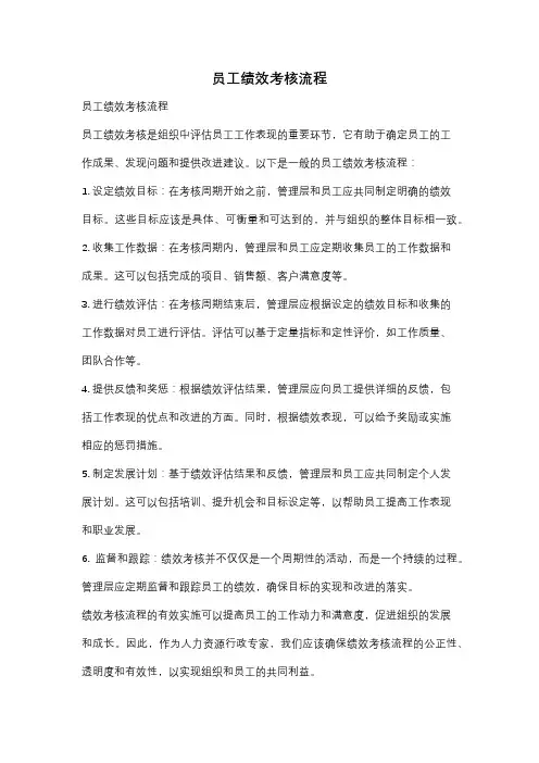 员工绩效考核流程