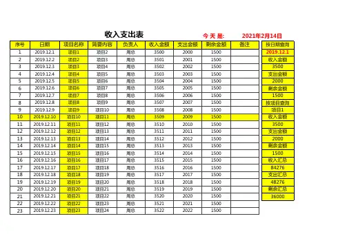 财务收支明细表(可查询)