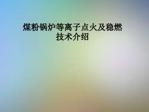 煤粉锅炉等离子点火及稳燃技术介绍