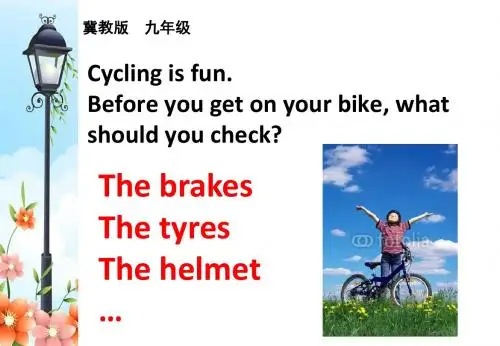 (最新冀教版九年级英语课件)Lesson 15：My Helmet Saved My Life!