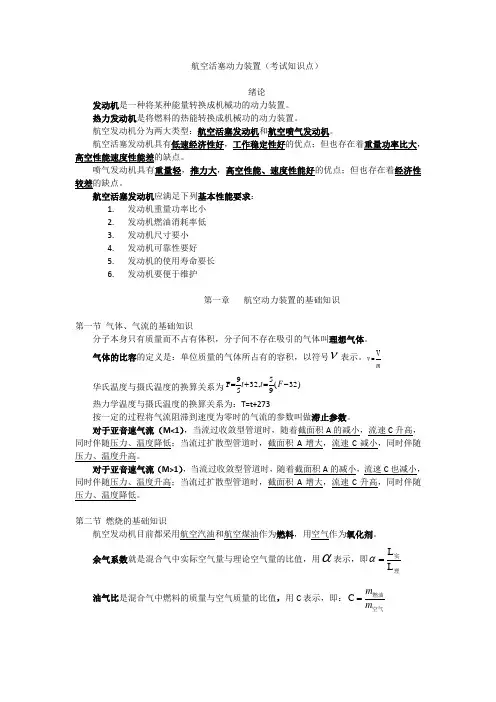 航空活塞动力装置