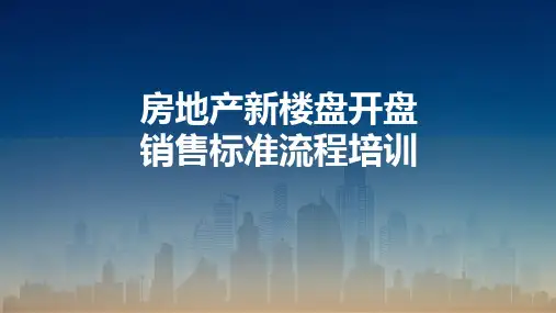 房地产新楼盘开盘销售标准流程培训(19P)