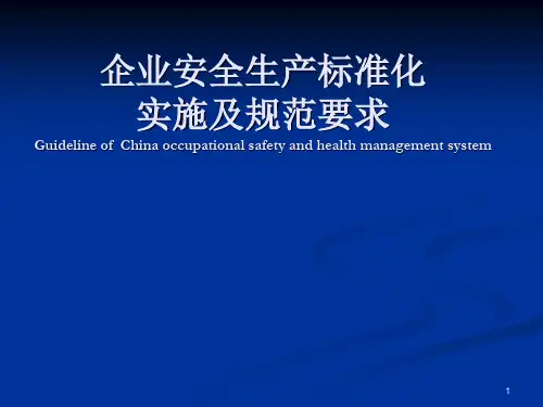 企业安全标准化基本规范2017