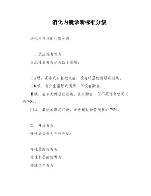 消化内镜诊断标准分级