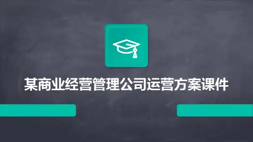 某商业经营管理公司运营方案课件