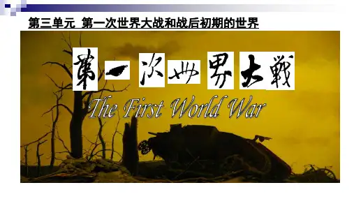 初中历史部编版九年级下册 第一次世界大战公开课课件