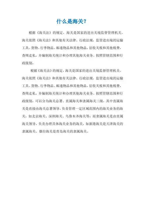 什么是海关？