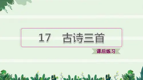 六年级语文上册第六单元第17课古诗三首习题课件1新