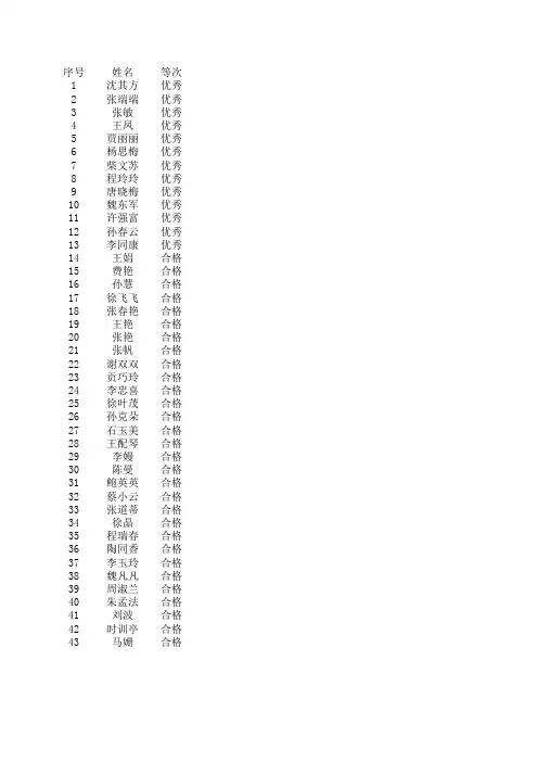 师德考核汇总表123