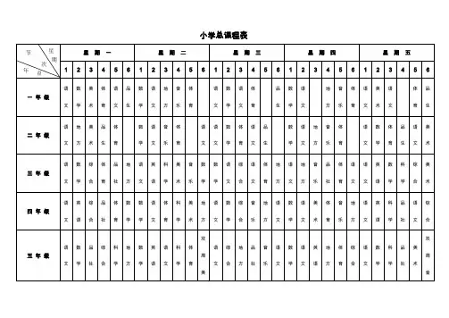 小学总课程表(义务教育课程设置)-2