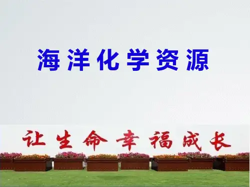 3.1 海洋化学资源(25张ppt)