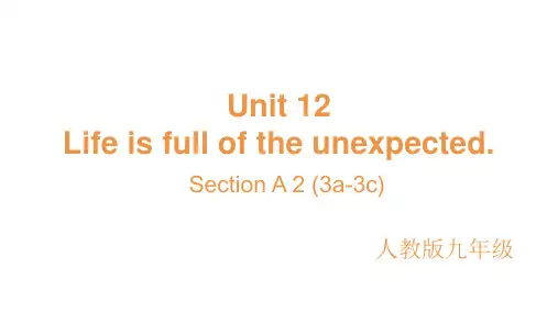 Unit12SectionA3a3c课件人教版英语九年级全册