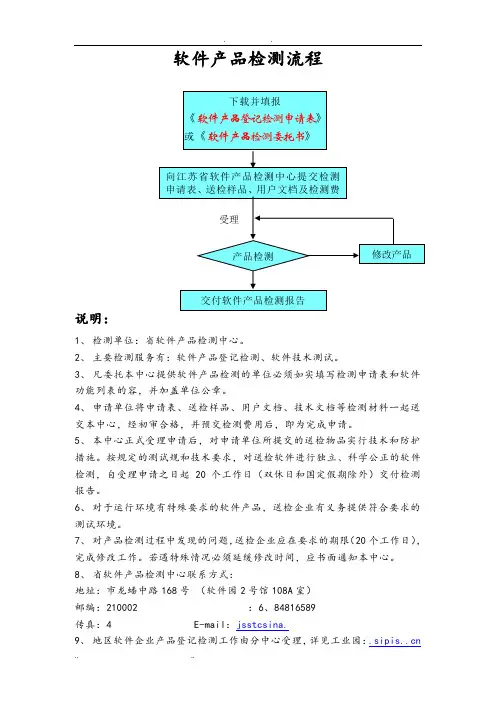 软件产品检测流程_软件产品登记检测流程图