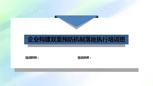 双体系建设与安全管理理念-PPT