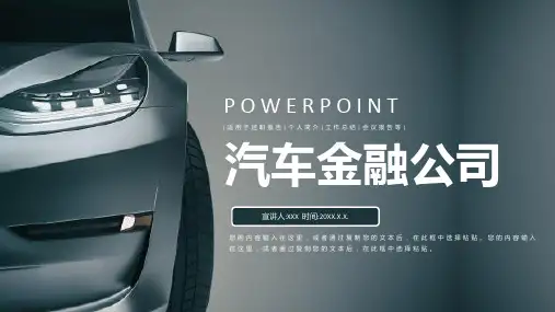 汽车金融公司简介PPT模板