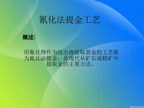 氰化法提金工艺讲解