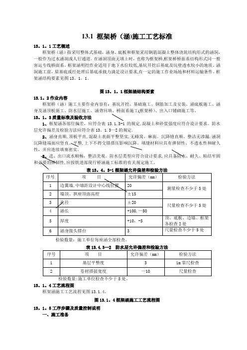 框架涵施工工艺