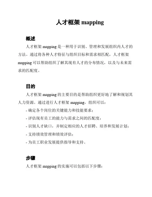 人才框架mapping