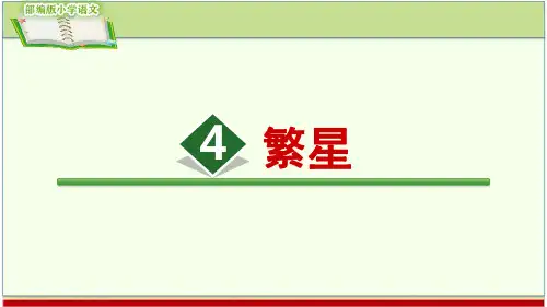 4.繁星(部编版小学语文四年级上册精编课件)