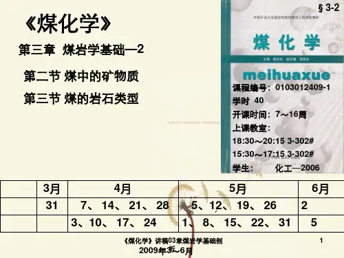 《煤化学》讲稿03章煤岩学基础剖析