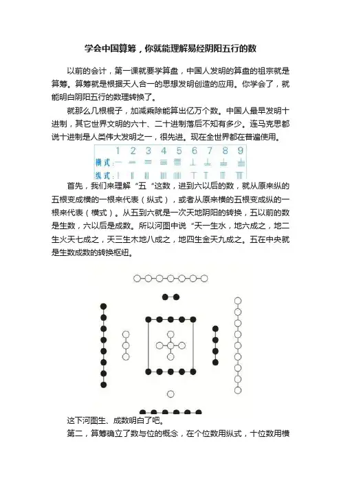 学会中国算筹，你就能理解易经阴阳五行的数
