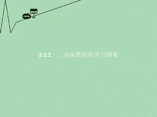 高中数学 第二章 函数 2.2.2 二次函数的性质与图象课