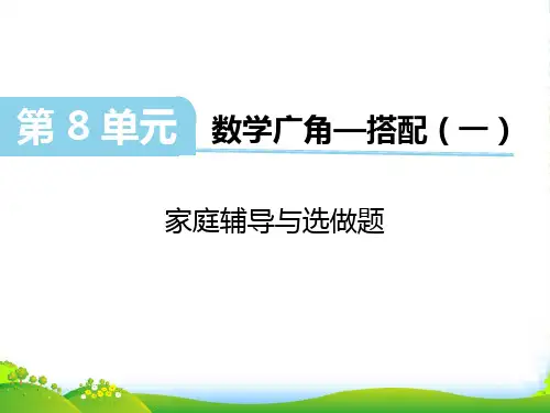 人教版二年级数学上册第8单元 数学广角—搭配(一)-课件