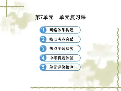 思想品德：第七单元《在科技飞速发展的时代里》复习课(鲁教版 八年级下)(共42张)(共42张PPT)
