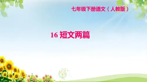 《短文两篇》练习题