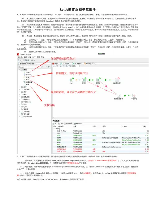 kettle的作业和参数组件