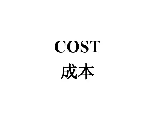 成本构成与简要分析(PPT63页)