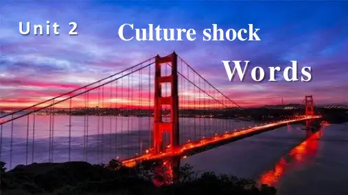 Unit+2+Culture+shock单词课件 九年级英语下册